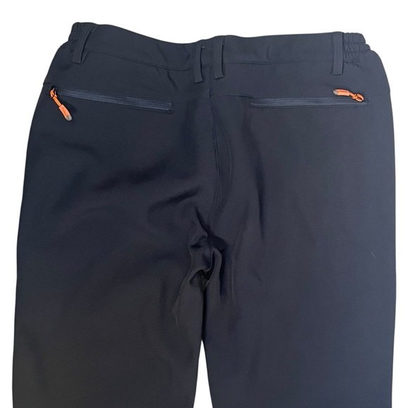 Fleece Lined Stretch Water Resistant Hiking Snow Pants Womens 12 Black Outdoors - Picture 3 of 9